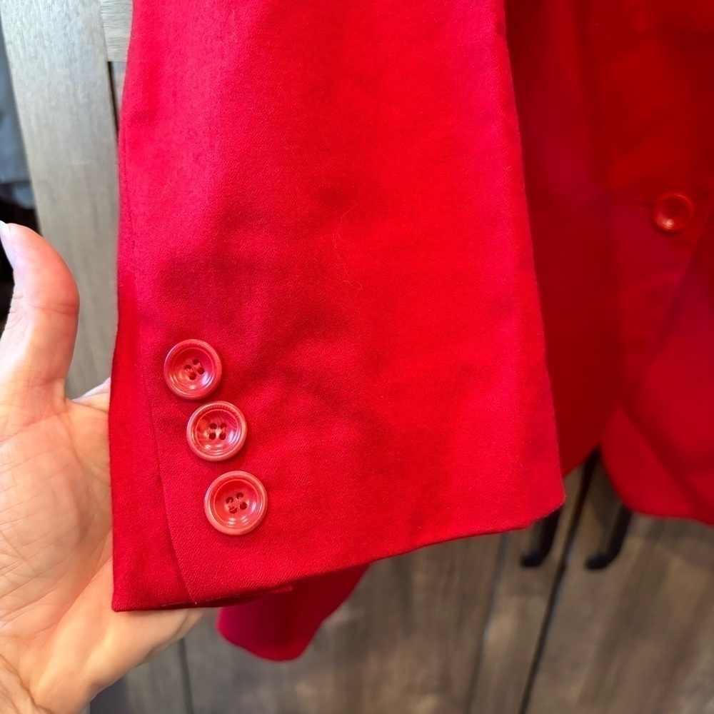 Talbots 22wp blazer wool blend stretch‎ red - Picture 6 of 9